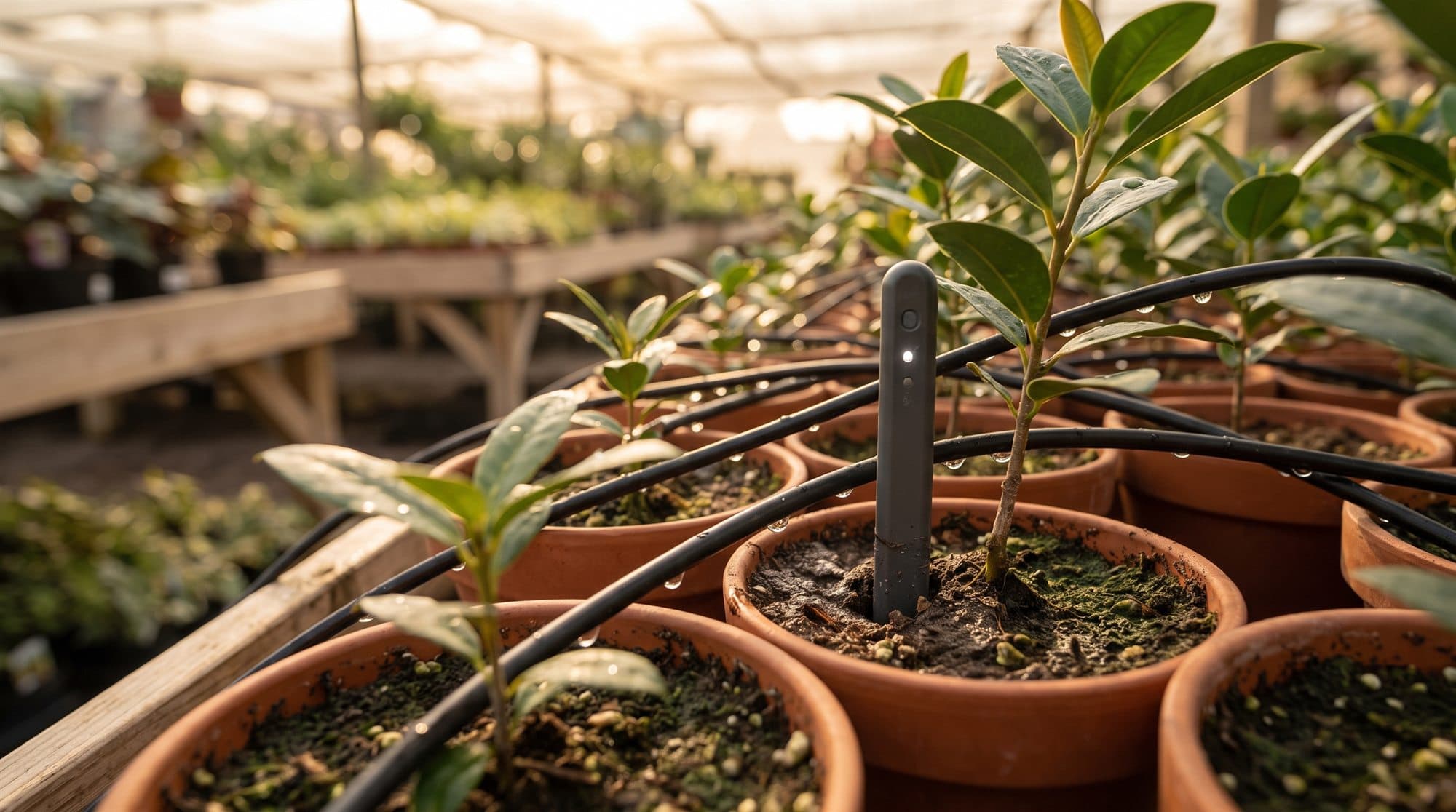 Sistema de riego inteligente entre los plantines del vivero Rizoma del Sur